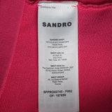 Sandro Women's Pink Knit Buttoned Short Dress Size 42 FR 14 UK 10 US SFPRO02745