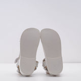 Sandro Damen-Sandalen aus Leder in Ecru mit Nieten, Größe 36 (EU), 3 (UK), 6 (US), SFACH00977