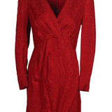 Sandro Women's Red Snake Print Short Dress Size 36 FR 8 UK 4 US SFPRO01940