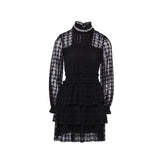 Sandro Women's Black Beaded Lace Short Dress Size 38 FR 10 UK 6 US SFPRO03336