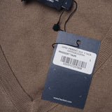 Hackett London Men's Brown Knit V-Neck Wool & Silk Sweater Size L HM702835