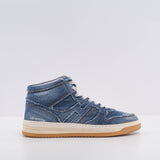 Hogan Men's Blue H630 Basket Jeans Sneakers Size 44 EU 9.5 UK 10.5 US