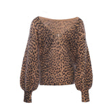 Maje Women's Brown Leopard Print Sweater Size 38 FR 10 UK 6 US MFPPU00349