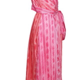 Sandro Women's Pink Satin Sleeveless  Wrap Dress Size 40 FR 12 UK 8US SFPRO03704