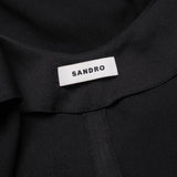 Sandro Damen-Midikleid in Schwarz mit offenem Rücken, Größe 34 FR, 6 UK, 2 US, SFPRO01853