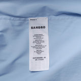 Sandro Paris Men's Blue Slim Fit Long Sleeve Shirt Size XS SHPCM00858