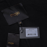 Maje Women's Black Belted Wool Blend Coat Size 40 FR 12 UK 8 US MFPOU00903