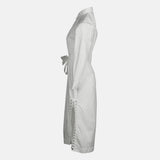 Sandro Women's White Long Cotton Shirt Dress Size 40 FR 12 UK 8 US SFPRO03706