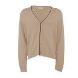 Sandro Herren-Strick Wolle -Mischung Strickjacke , beige, Größe L, SHPTR00393