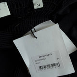 Sandro Damenkleid, schwarz, mit quadratischem Ausschnitt, „ Strick “, kurz, Größe 34 FR, 6 UK, 2 US, SFPRO01223