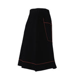 Sandro Paris women's Black Knit A-Line Short Skirt Size 3 L 12 SFPJU00267