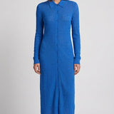 Maje Women's Blue Pointelle Knit Midi Dress Size 36 FR 8 UK 4 US MFPCA00292