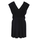 Sandro Paris Schwarzer Playsuit für Damen mit V-Ausschnitt und Falten, Größe 40 L 12 SFPCO00260