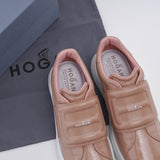 Hogan Women's Pink Leather Rebel H564 H Patta Sneakers Size 40 EU 7 UK 10 US