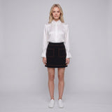 Sandro Women's Black Knit A-Line Short Skirt Size 34 FR 6 UK 2 US SFPJU00267