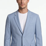 Sandro Men's Blue 100% Virgin Wool Suit Jacket Size 48 FR 38 UK SHPVE00768