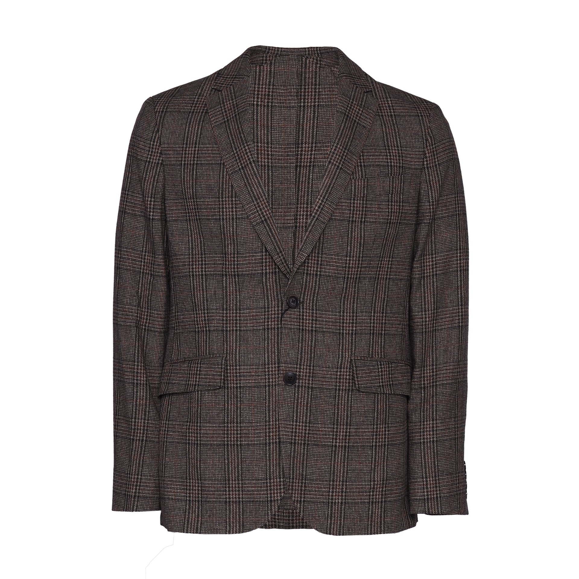 Hackett London Men's Brown Check Wool Blend Suit Jacket Size 40 L HM443002