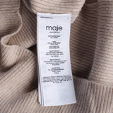 Maje Women's Beige High Neck Wool Blend Sweater Size 40 FR 12 UK 8 US MFPPU00520