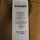 Sandro Herren-Strickjacke in Camel mit „S“-Aufnäher, 100 % Wolle, Größe , M, SHPTR00386