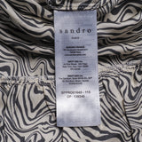 Sandro Paris Damenkleid in Elfenbein, Oversize, 100 % Seide, Größe 40 (FR 12, UK) SFPRO01645