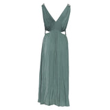 Maje Women's Green Cutout Sleeveless Long Dress Size 40 FR 12 UK 8 US MFPRO02968