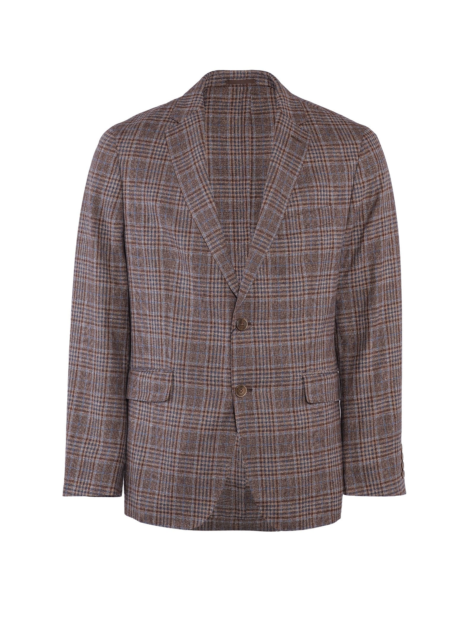 Hackett London Men's Brown Check Silk & Wool Blazer Jacket Size 42 R HM443042