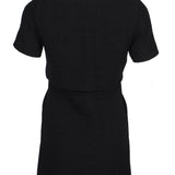 Sandro Paris Women's Black Peter Pan Collar Tweed Dress Size 38 M 10 SFPRO01916