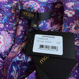 Maje Women's Purple Floral Viscose Short Dress Size 36 FR 8 UK 4 US MFPRO02586