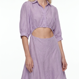 Sandro Women's Purple Short Open Dress Size 40 FR 12 UK 8 US SFPRO02722
