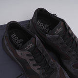 Hogan Men's Grey Suede H601 Allacciato H Sneakers Size 42 EU 8 UK 9.5 US