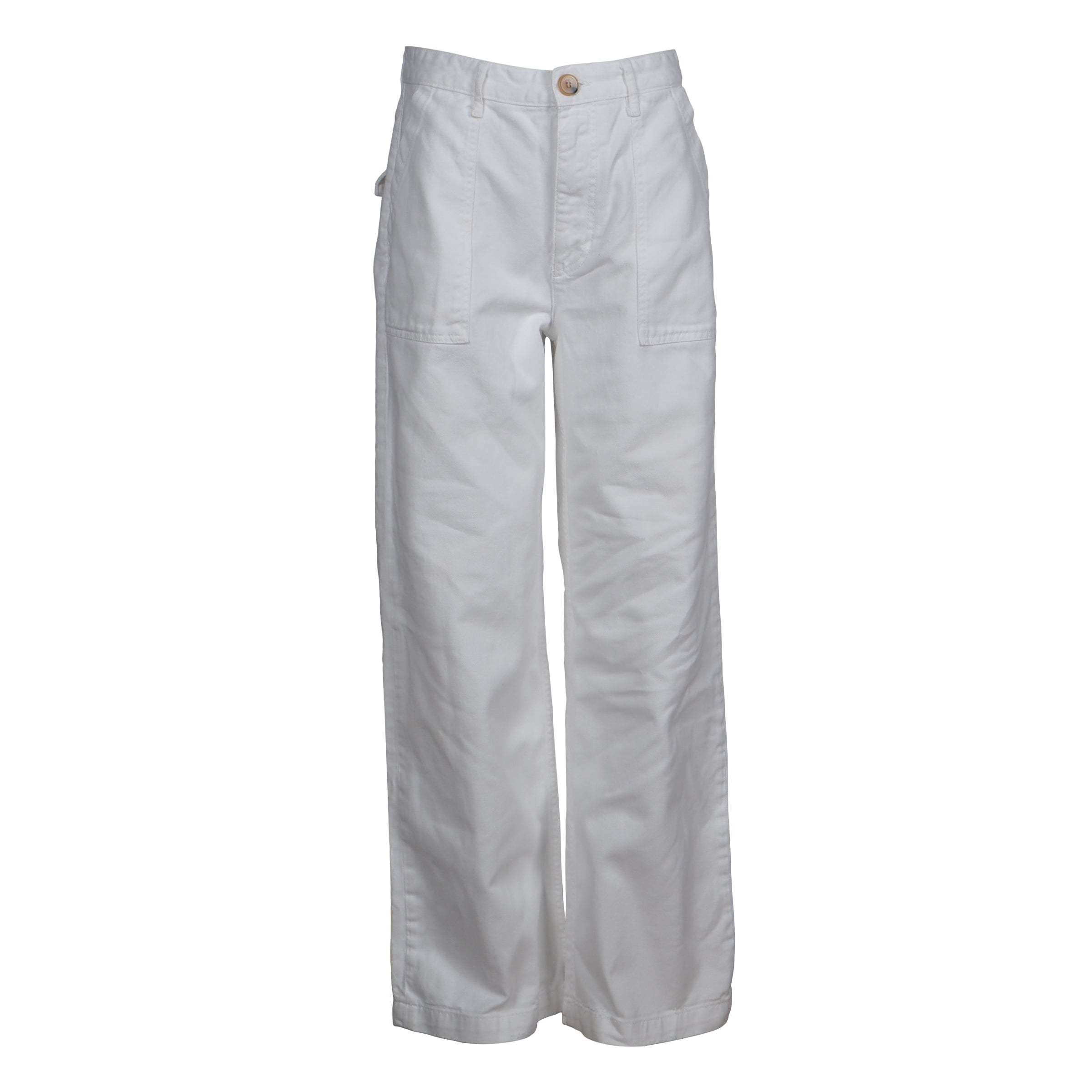 Sandro Women's White High Waist Wide Leg Jeans Size 36 S 8 SFPJE00614