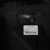 Maje Women's Black Velvet Tweed Vinyl Short Dress Size 36 FR 8 UK 4US MFPRO02619
