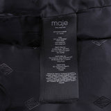 Maje Women's Navy Horsebit Wool Blend Coat Size 34 FR 6 UK 2 US MFPOU00918