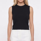 Sandro Women's Black Beaded Knit Cropped Top Size 38 FR 10 UK 6 US SFPPU02232