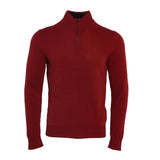 Hackett London Top Sweater Knit Zip Up Wool Red Size S HM702877