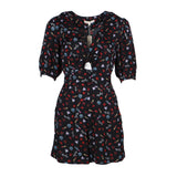 Maje Women's Black V-Neck Viscose Short Sleeve Playsuit Size 34 XS 6 MFPCO00201