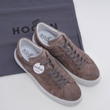 Hogan Men's Brown Suede Rebel H Punzonato Sneakers Size 40 EU 6.5 UK 8 US