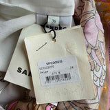 Sandro Damen-Jumpsuit mit V-Ausschnitt, mehrfarbig bedruckt, Größe 36 (FR), 8 (UK), 4 (US), SFPCO00235