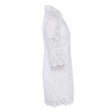 Sandro Paris Women's Ecru Short Lace Shirt Dress Size 38 FR 10 UK 6 US R20525E