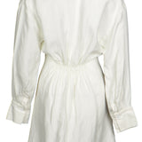 Sandro Women's Ecru Viscose Linen Short Dress Size 34 FR 6 UK 2 US SFPRO01105