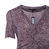 Maje Women's Burgundy Leopard Print Dress Size 36 FR 8 UK 4 US MFPRO02629
