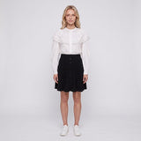 Sandro Women's Black Knit Pleated Short Skirt Size 36 FR 8 UK 4 US SFPJU00960