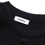 Sandro Damenkleid, schwarz, „ Strick “, plissiert, kurz, Größe 34 FR, 6 UK, 2 US, SFPRO03149