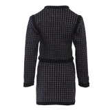 Sandro Women's Black Tweed Cardigan And Skirt Set Size 34 FR 6 UK 2US SFPCA00894