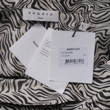 Sandro Paris Damenkleid in Elfenbein, Oversize, 100 % Seide, Größe 40 (FR 12, UK) SFPRO01645