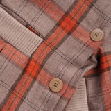 Maje Women's Orange Check Silk Blend Shirt Dress Size 36 FR 8 UK 4 US MFPRO02654