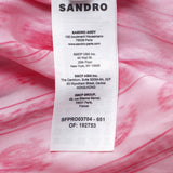Sandro Women's Pink Satin Sleeveless  Wrap Dress Size 40 FR 12 UK 8US SFPRO03704