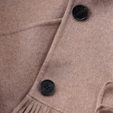 Maje Women's Camel Fringes Wool Blend Coat Size 34 FR 6 UK 2 US MFPOU00810