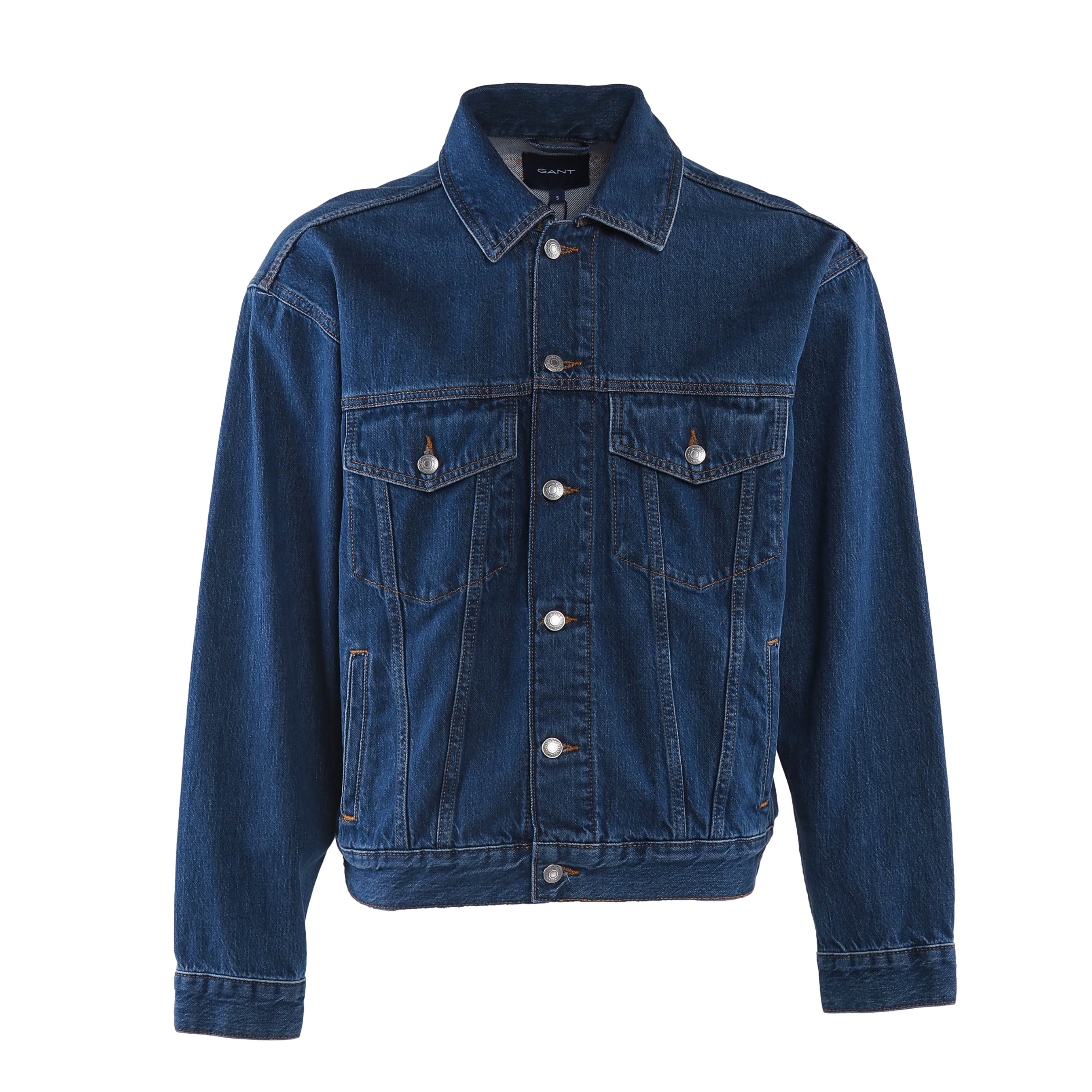 GANT Men's Blue Logo 100% Cotton Denim Jacket Size S 7006318