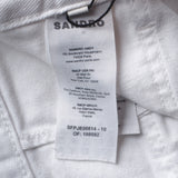 Sandro Women's White High Waist Wide Leg Jeans Size 36 S 8 SFPJE00614